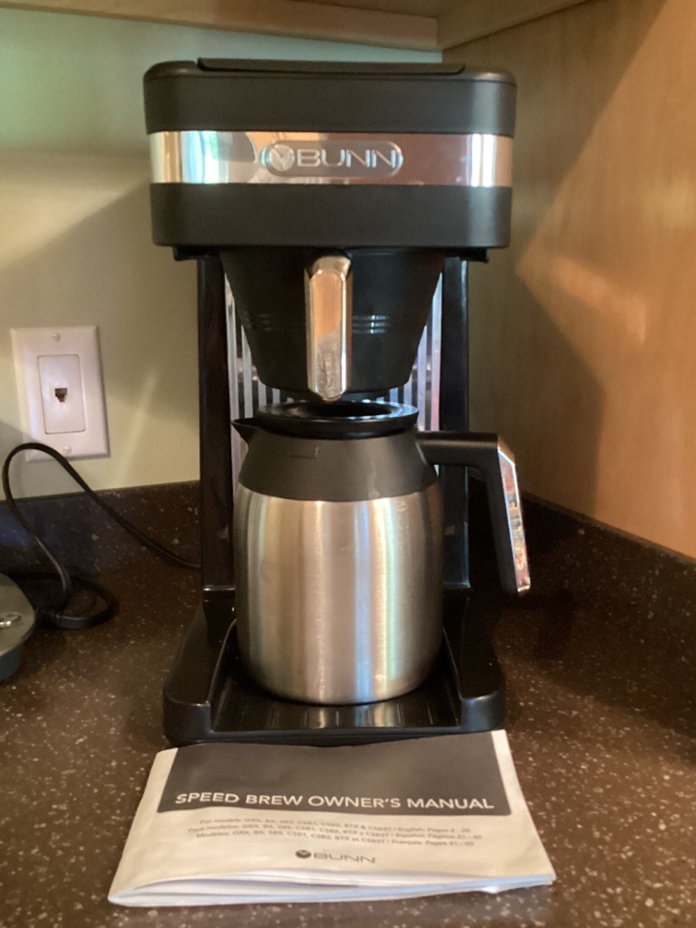 BUNN 55200 CSB3T Speed Brew Platinum Thermal Coffee Maker Stainless Steel, 10-C